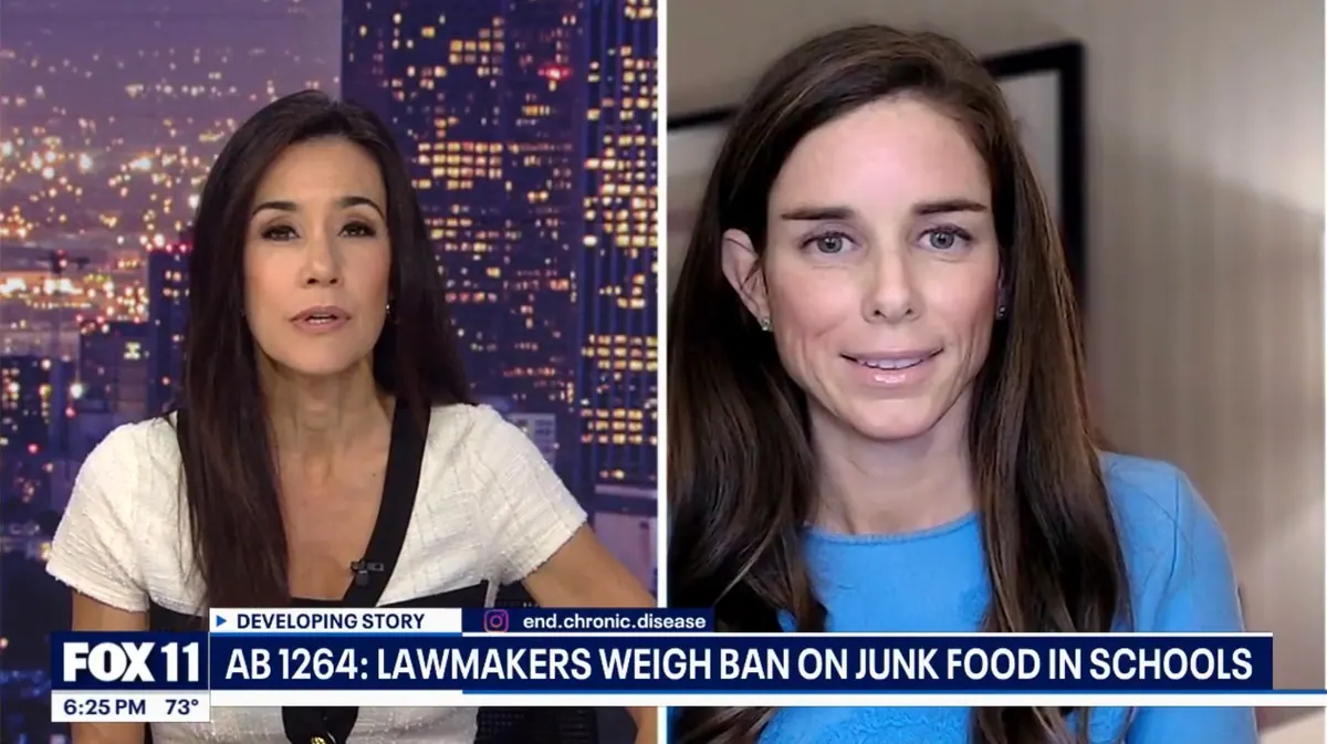 FOX 11 Los Angeles: Kelly McKenna on AB 1264 and ultra-processed school food