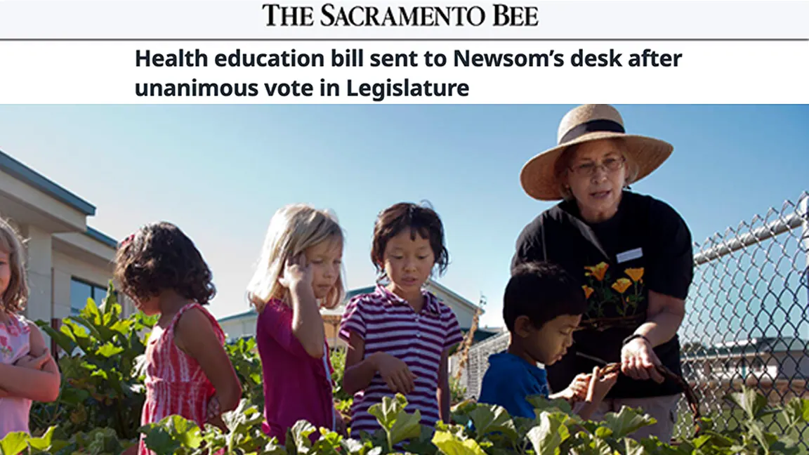 Sacramento Bee: Health education bill sent to Newsom’s desk after unanimous vote